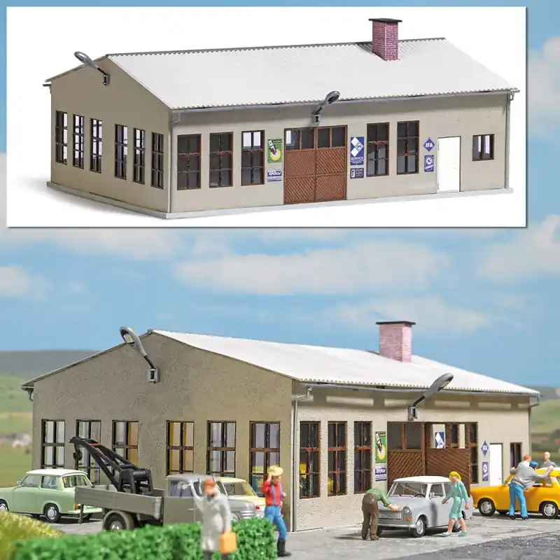 Garage / Atelier Automobile - BUSCH 1918 - HO 1/87 Commander Maintenant