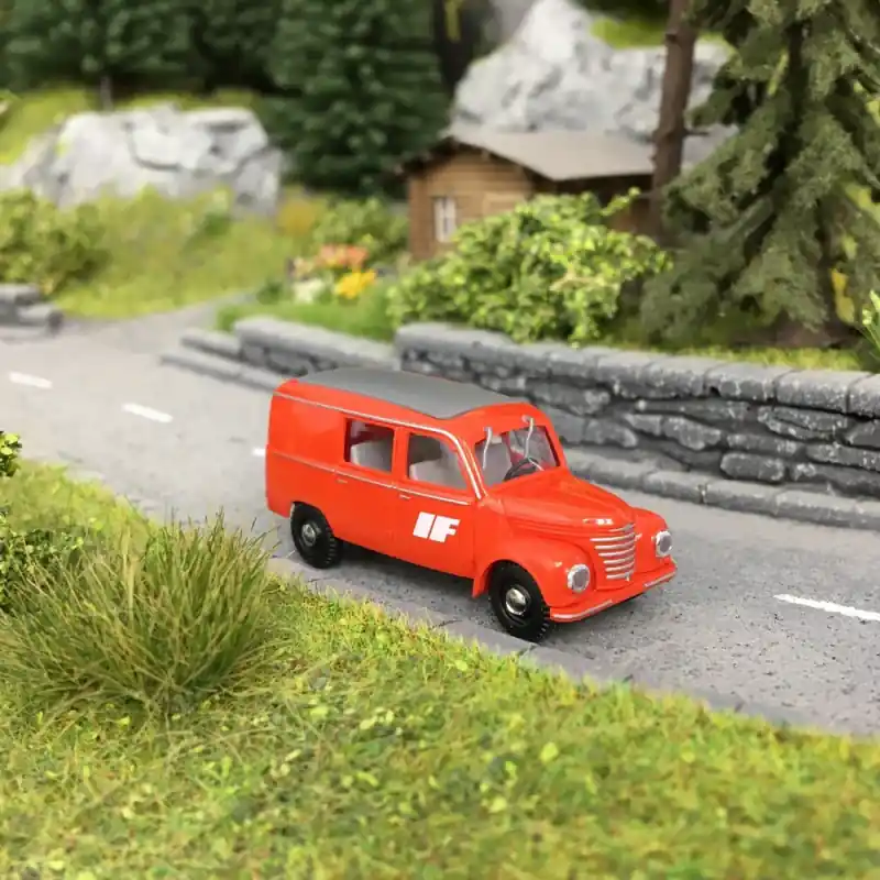 Camionnette "Interflug" Framo V901/2 Rouge-HO 1/87-BUSCH 51282 Prix Promo