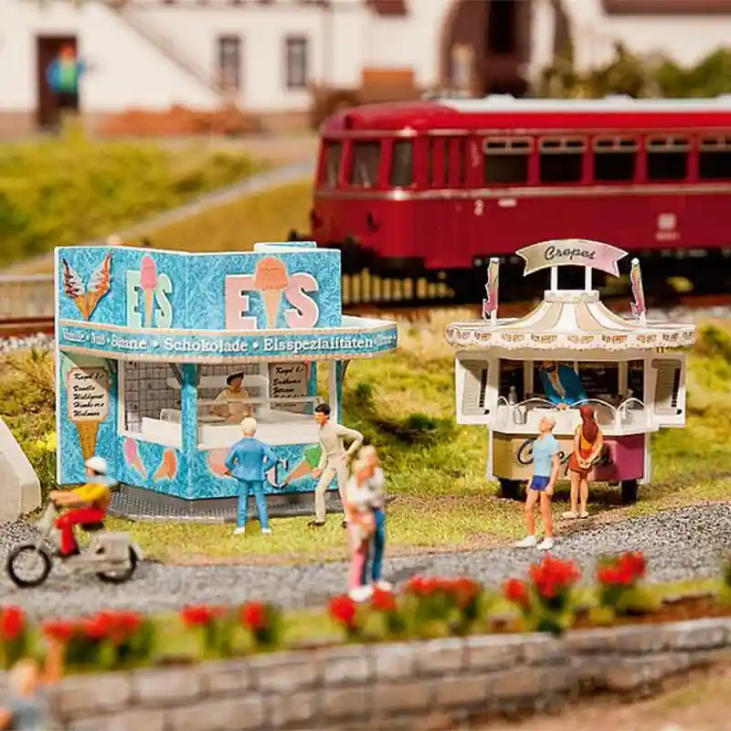 2 Stands de Fête Foraine-HO-1/87-FALLER 140442 Jusqu'à Épuisement Des Stocks