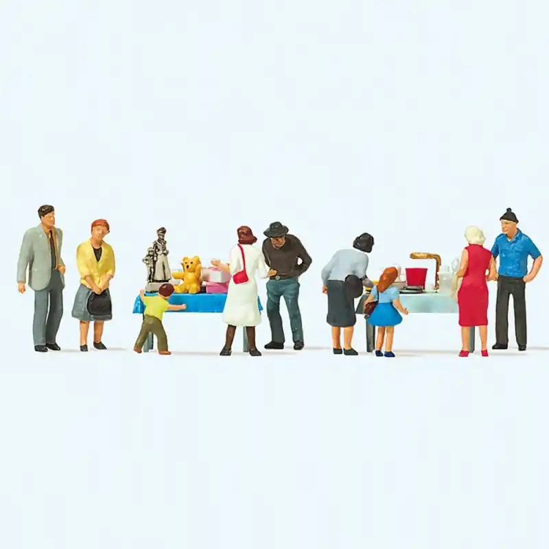 Réduction Personnages "En Brocante" / Marché aux puces N°1-HO 1/87-PREISER 10595