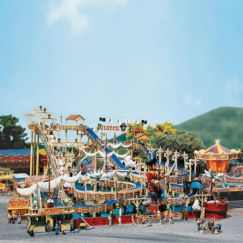 Manège aquatique "L‘Île aux Pirates" (Motorisé) - Fête Foraine-HO-1/87-FALLER 140430 Vente Directe