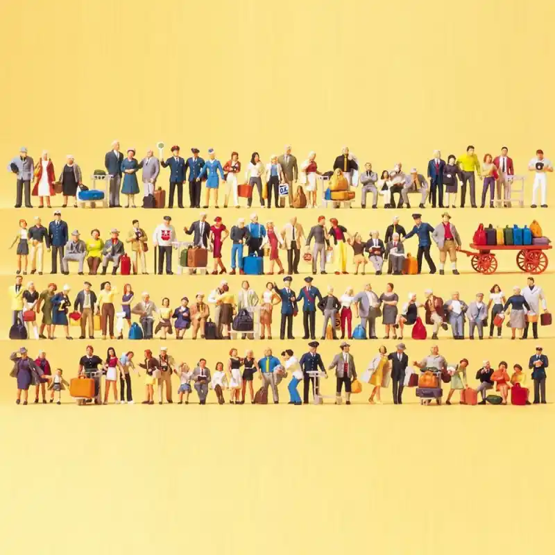 100 personnages divers + accessoires-HO 1/87-PREISER 13000 Pas Cher