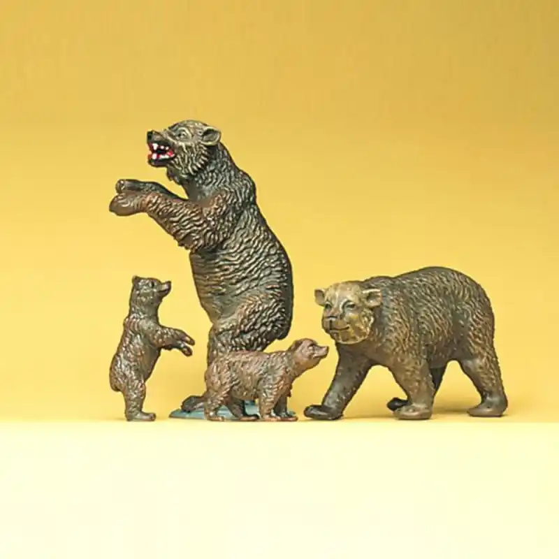 Ours et Oursons-HO-1/87-PREISER 20386 Expédié Aujourd'hui
