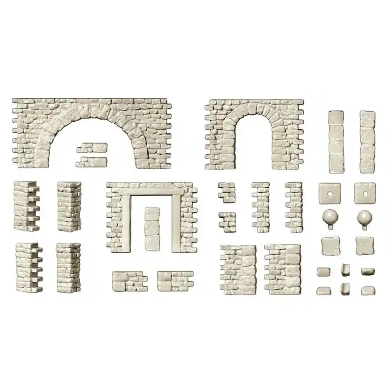 Jusqu'à Épuisement Des Stocks Kit de murs à assembler-HO-1/87-PREISER 18217