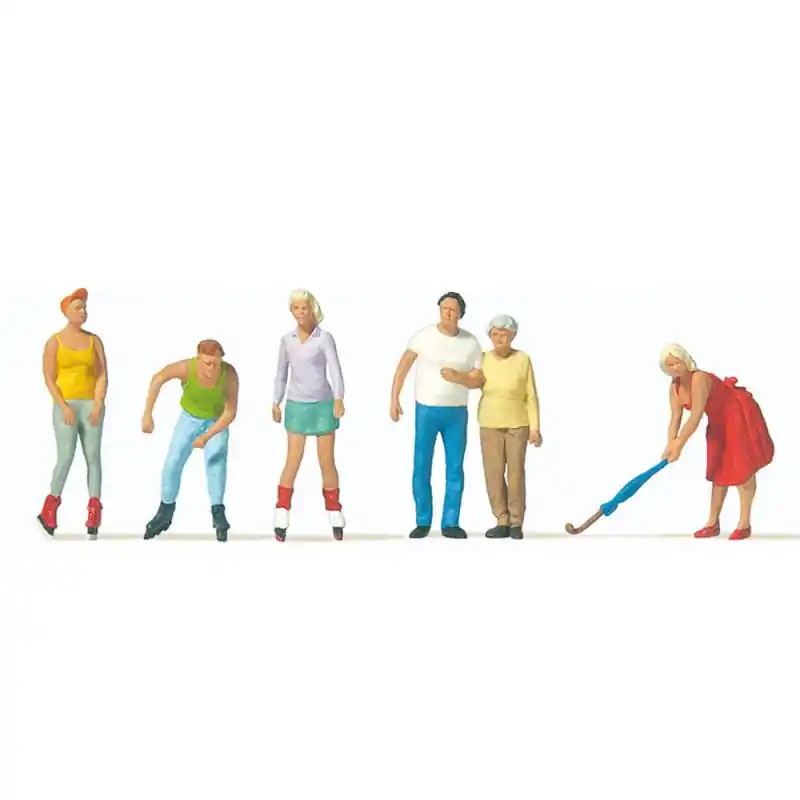 Skaters et Passants-HO-1/87-PREISER 10740 Commander Maintenant
