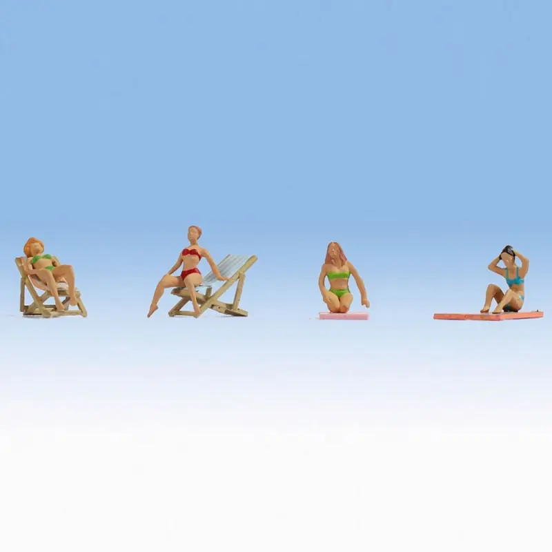 4 Femmes en bronzage-HO-1/87-NOCH 15851 Authentique