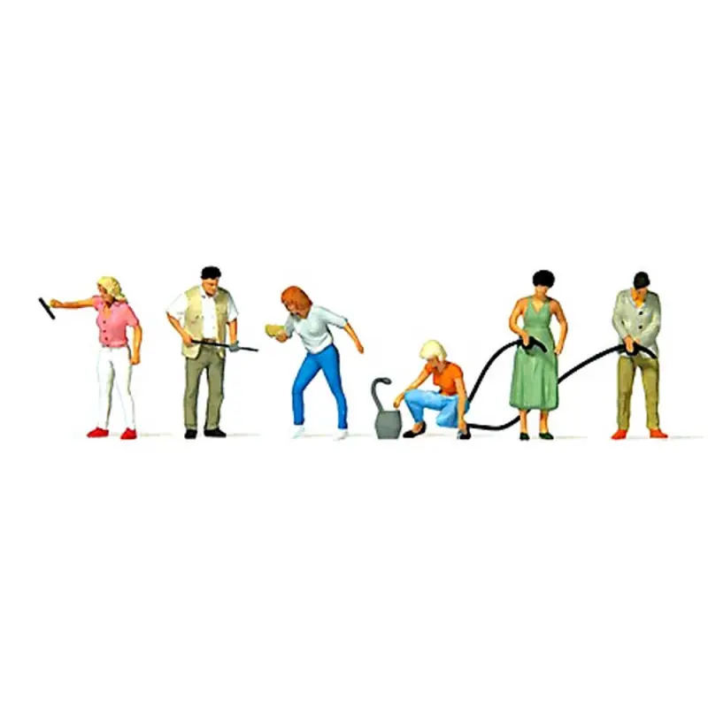 Prix Promo 6 personnages à la station service-HO 1/87-PREISER 10709
