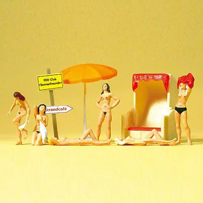 Acheter En Ligne Nudistes à la plage-HO 1/87-PREISER 10107