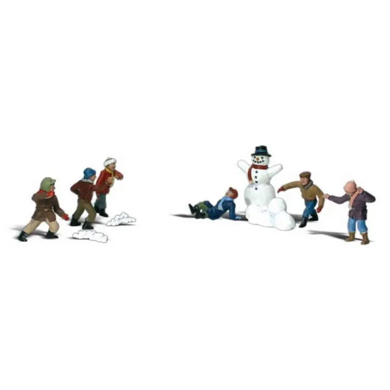 Meilleur Prix 6 enfants jouant dans la neige-HO 1/87-WOODLAND SCENICS A1894