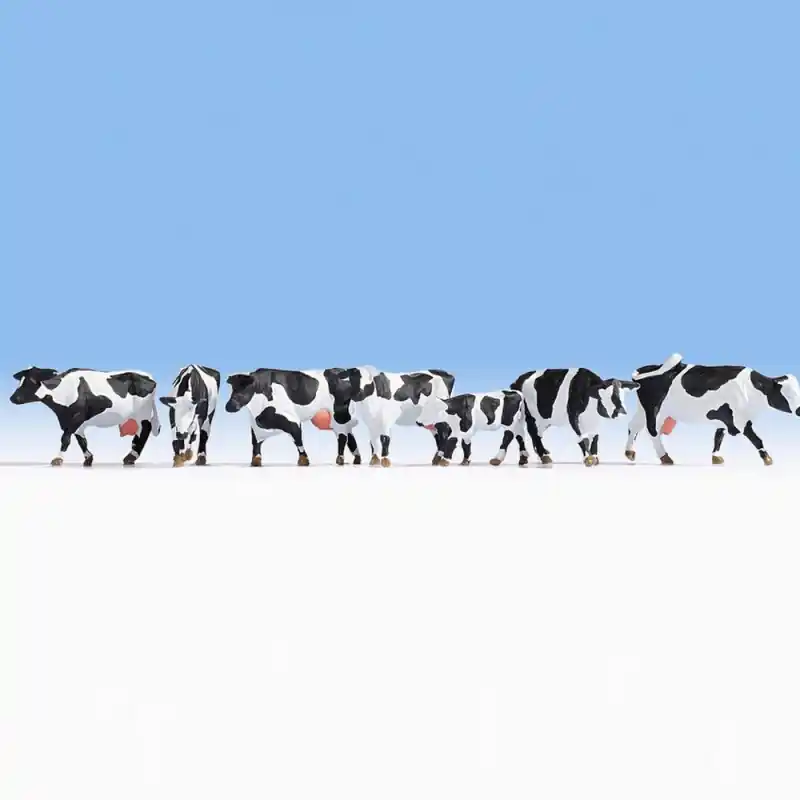 Bon Marché 7 vaches noires et blanches-HO-1/87-NOCH 15725
