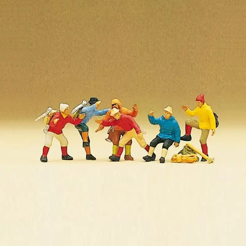 6 alpinistes-HO-1/87-PREISER 10190 Populaire