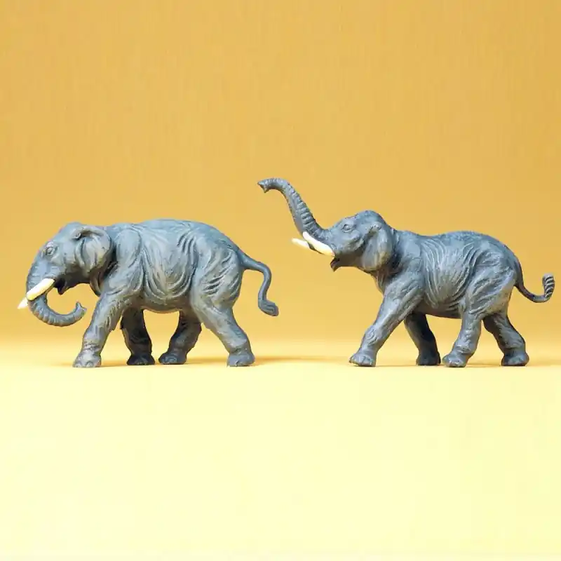 Expédition Rapide 2 éléphants -HO-1/87-PREISER 20375