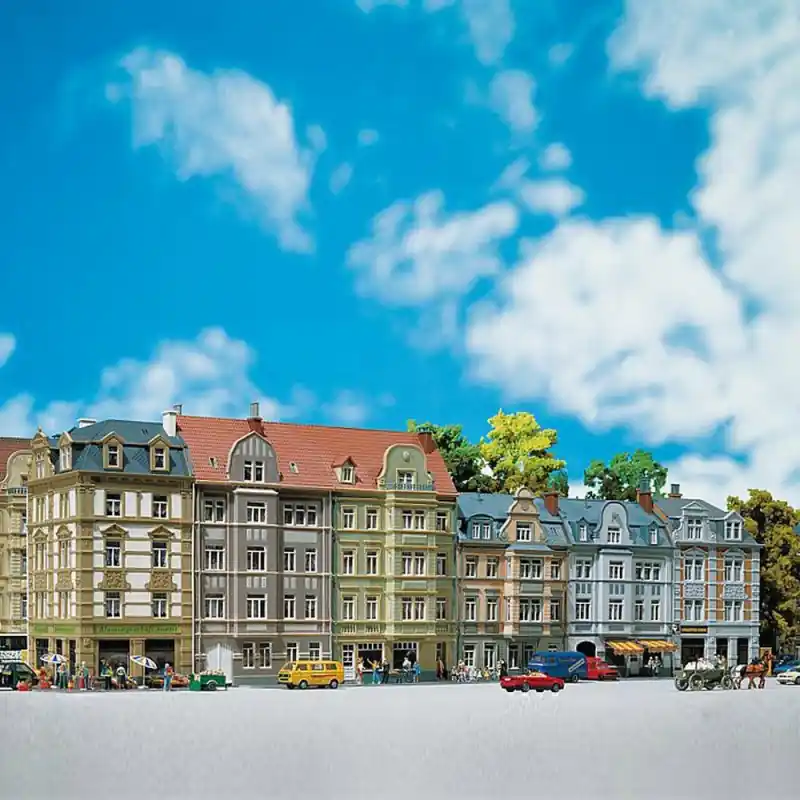 4 immeubles de ville avec commerce -HO-1/87-FALLER 130915 Jusqu'à Épuisement Des Stocks