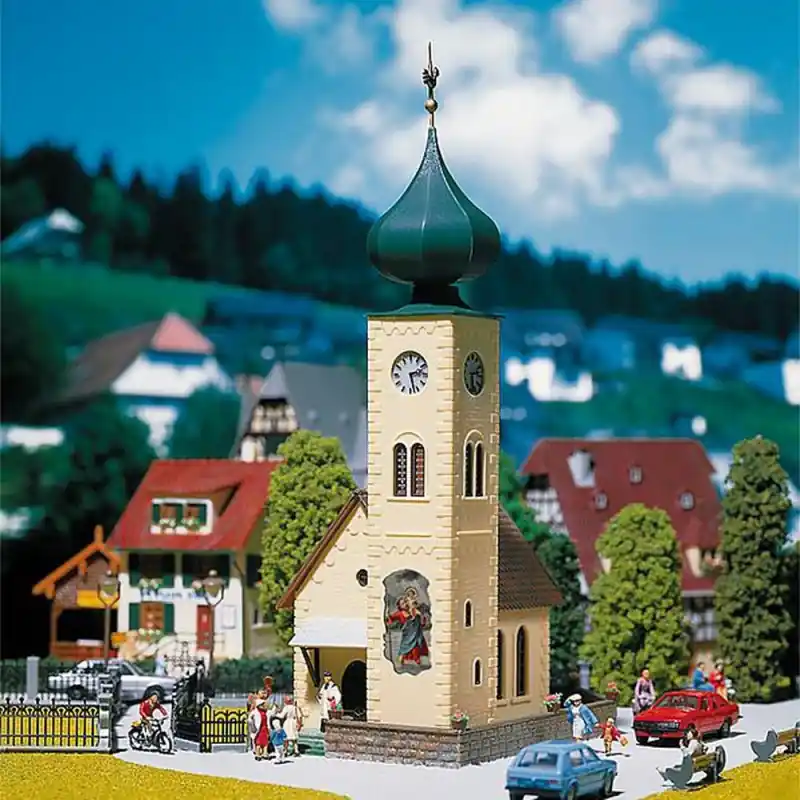 Seulement Aujourd'hui Eglise avec toit interchangeable inclus-HO-1/87-FALLER 130238