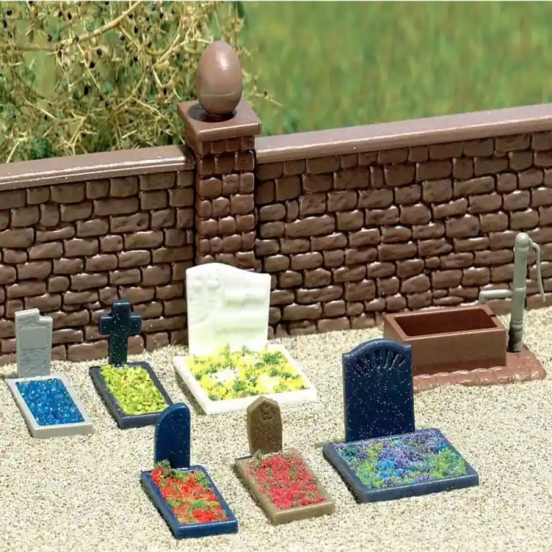 Tombes avec fontaine pour cimetière-HO-1/87-BUSCH 7662 Achat Immédiat