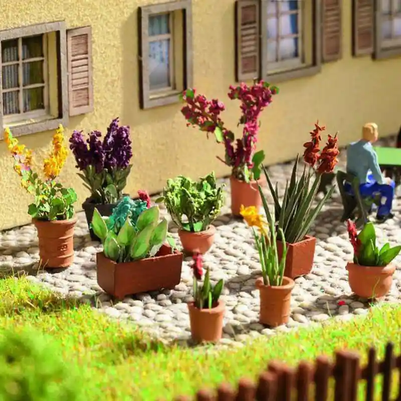 9 pots de fleurs déco-HO-1/87-NOCH 14012 Dernière Chance