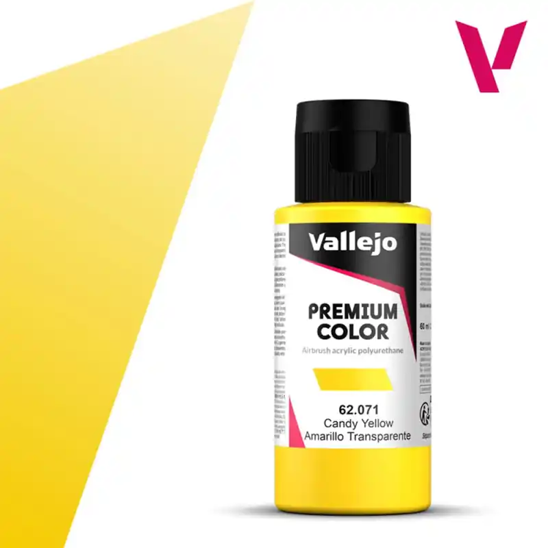 Solde Jaune Transparent - 60ml Candy Premium Color - VALLEJO 62.071