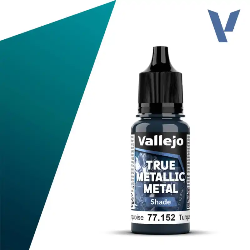 Turquoise Hydre N°52 - 18ml Shade True Metallic Metal - VALLEJO 77.152 Produit De Marque