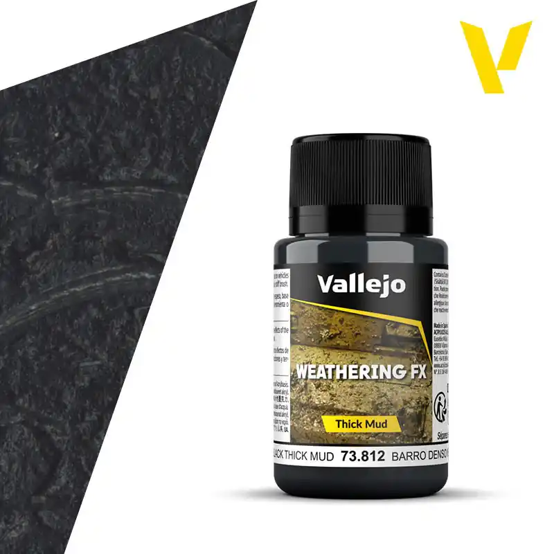 Expédition Rapide Boue Noire épaisse - 40ml Weathering FX - VALLEJO 73.812