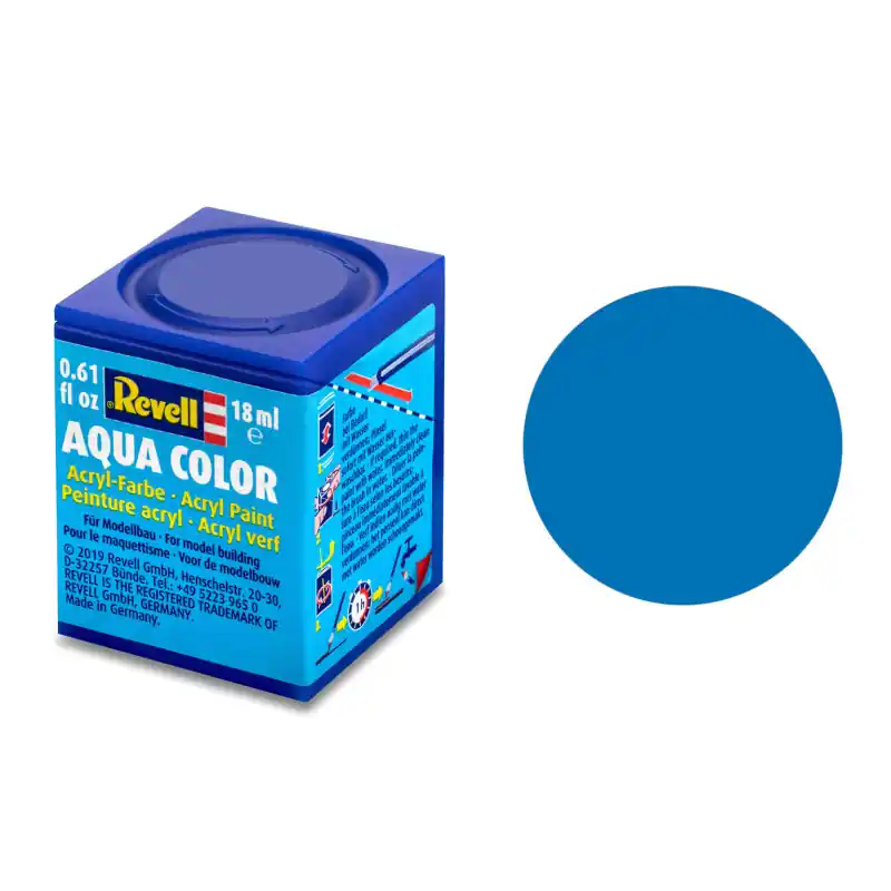 Top Vente Bleu Mat, 18ml Aqua Color - REVELL 36156