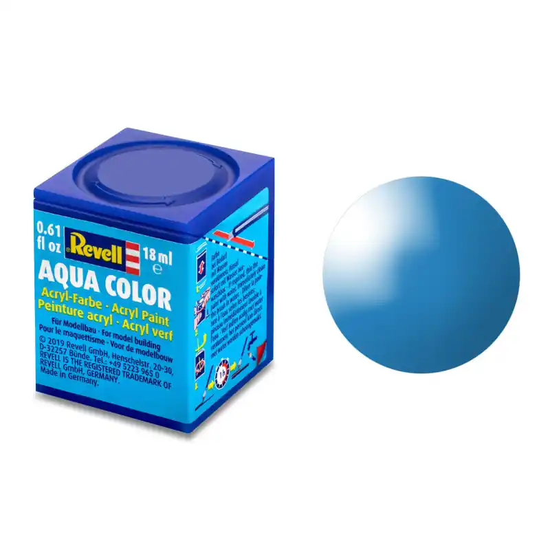 Paiement Sécurisé Bleu Ciel Brillant, 18ml Aqua Color - REVELL 36150
