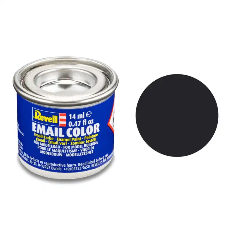 Produit De Marque Noir "Goudron" mat, 14ml Email Color - REVELL 32106