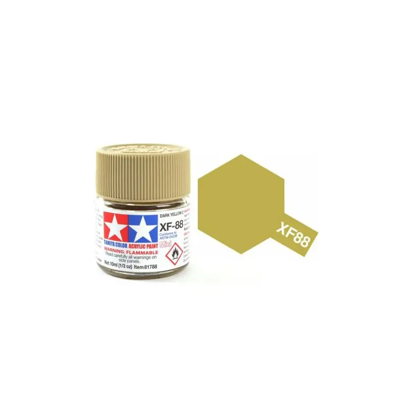 Achat Immédiat Jaune Sombre 2 mat pot de 10ml - TAMIYA 81788 / XF88