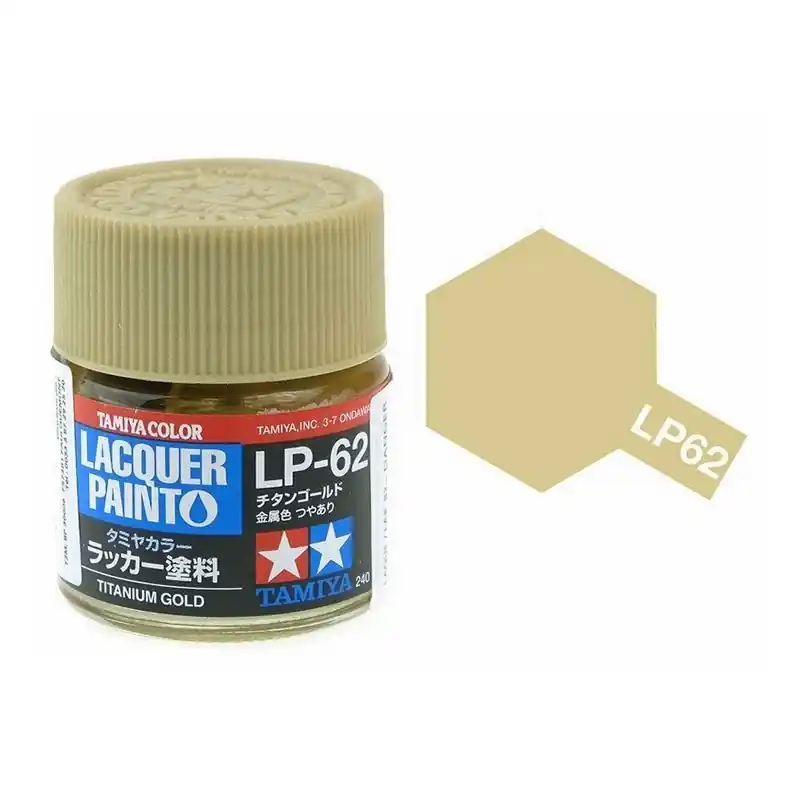Expédié Aujourd'hui Or Titane pot de 10ml - Lacquer Paint - TAMIYA LP62