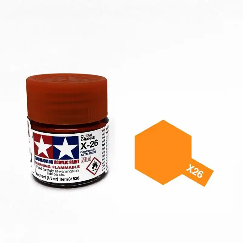 Offre Limitée Orange translucide pot de 10ml - TAMIYA 81526 / X26