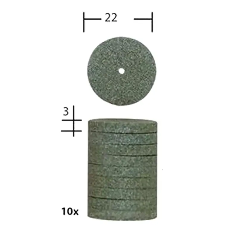 Promotion Disques Meule, carbure de silicium Ø22mm (x10) - PROXXON 28304