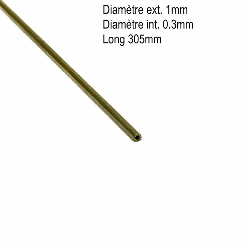 Marque Tube laiton 1mmx0.30mm longueur 305mm-ALBION ALLOYS BT1M