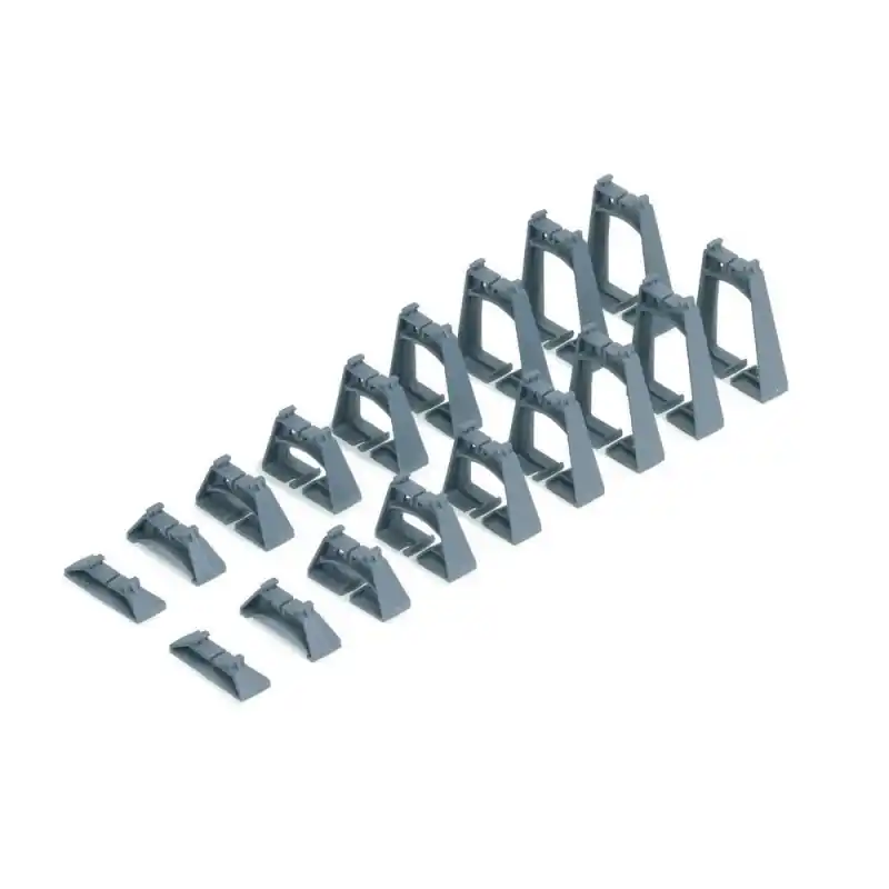 Populaire 18 supports pour rampe jusqu‘à 80mm-HO 1/87-HORNBY R909