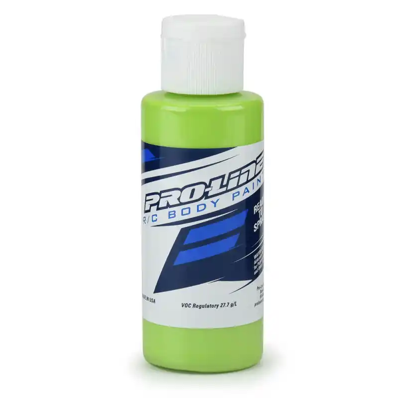 Prix Réduit Peinture Aérographe, Carrosseries RC, Vert Lime, 60ml - Pro Line 6325-16