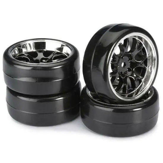 4 roues Drift AV/ARR chrome 1/10 Absima 2510041 Commander Maintenant