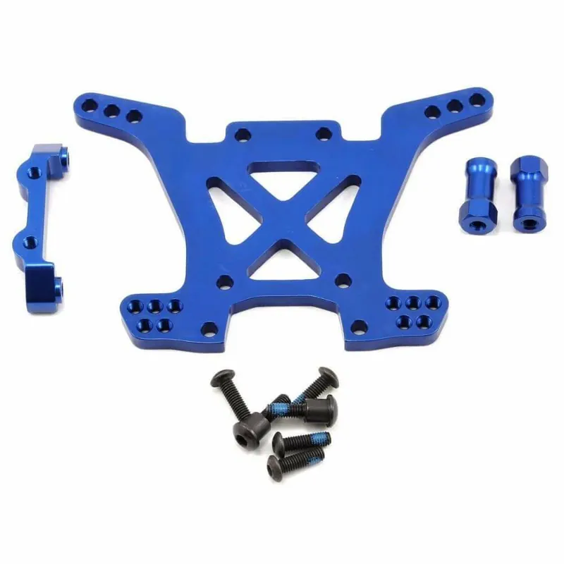Nouvel Arrivage Support d‘amortisseurs ARR Alu anodisé Bleu - Traxxas 6838X