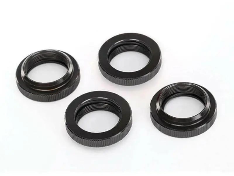 Commander Vite Bagues d‘amortisseur réglables GTX aluminium noir (x4) - Traxxas 7767X