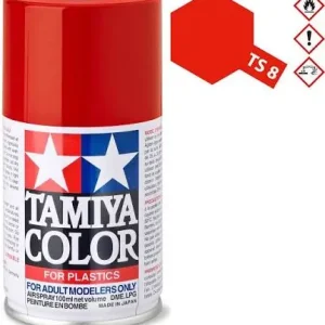 Expédition Rapide Peinture Maquette TS8 Rouge Italien brillant - Tamiya 85008