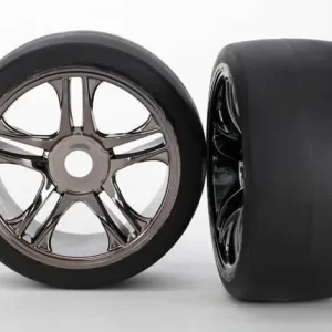 2 Roues Traxxas XO-1 avant montées collées sur jantes 6479 Bon Plan