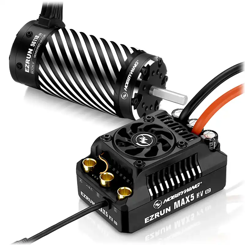Prix Réduit Combo moteur 1/5 Hobbywing Ezrun Max5 HV + Moteur 56118D 800KV Axe 5mm 38010602