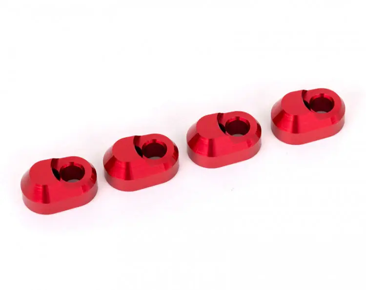 Retour Gratuit 4 Supports de Triangle Alu anodisés rouge - Traxxas 7743