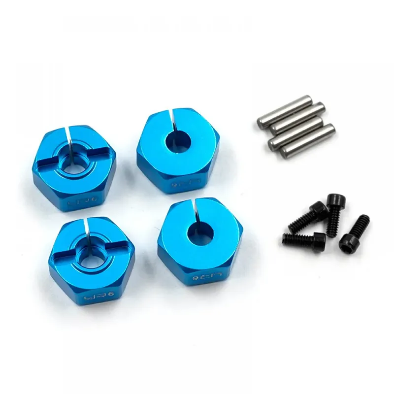 4 Hexagones de roue 5,5mm alu Bleu pour voitures RC 1/10 Offre Spéciale