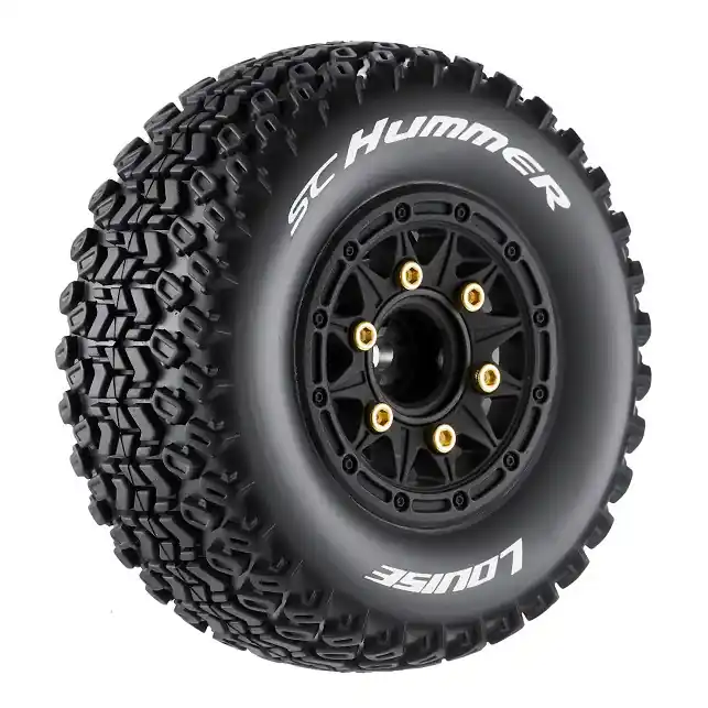 Authentique 2 Pneus et roues SC-HUMMER soft (hexagone amovible 4pcs) 3224SB