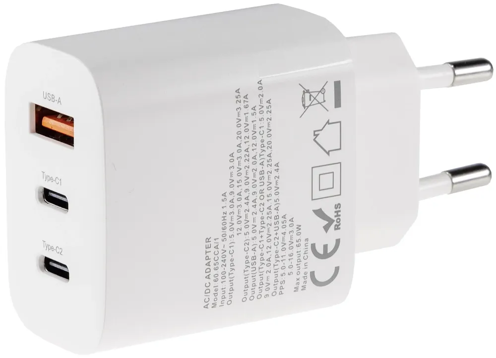 Adaptateur secteur de haute qualité USB-C 65W Acheter En Ligne