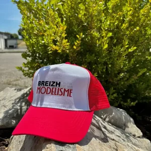 Casquette Breizh Modelisme trucker rouge blanc Offre Du Jour