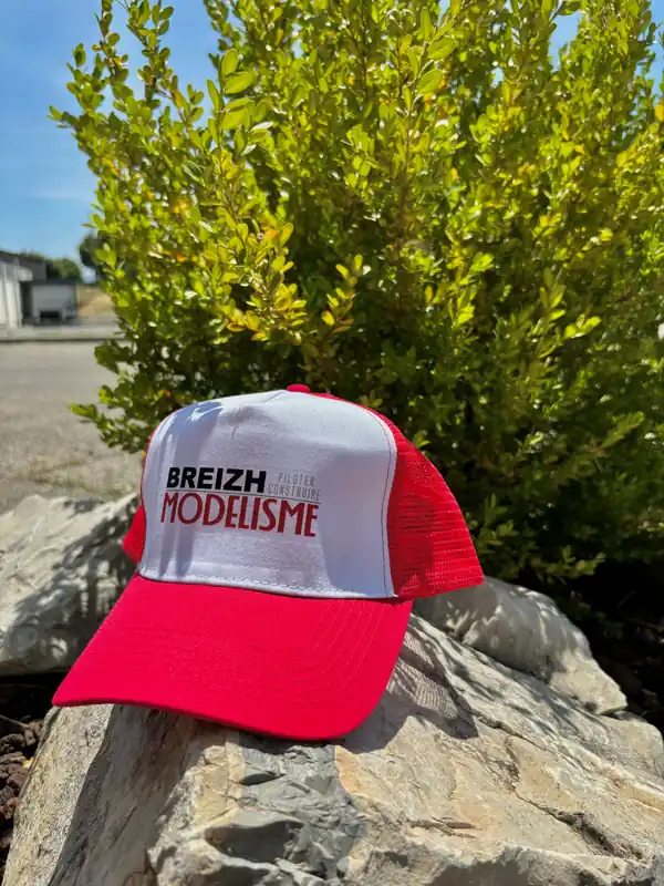 Casquette Breizh Modelisme trucker rouge blanc Offre Du Jour