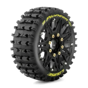 Retour Gratuit 2 Pneus et jantes B-PIONEER 1/8 Buggy Soft MFT (Hexagonal amovible 17 mm) - LT3363SB