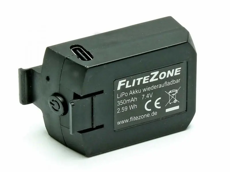 Commander Vite Batterie LiPo FliteZone 350mAh 2S 7,4 V (MD500E) - 15799