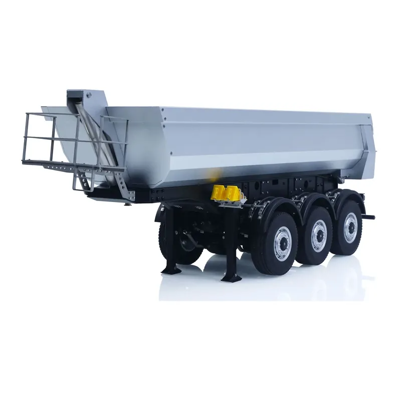 Prix Réduit Remorque pour camion 1/14 Huina Scania Kabolite K770S métal gris