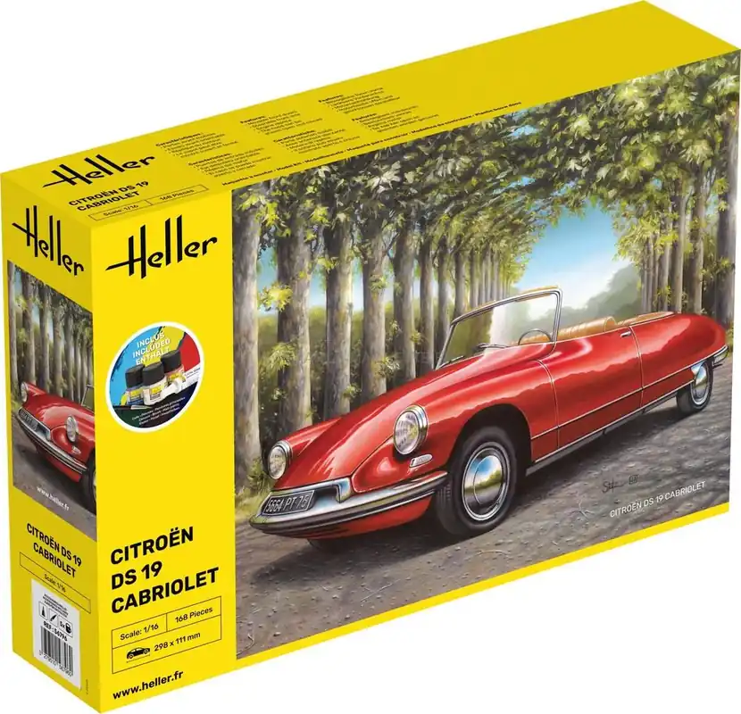 Retour Gratuit Starter Kit Citroen DS 19 Cabriolet 1/16 - Heller 56796