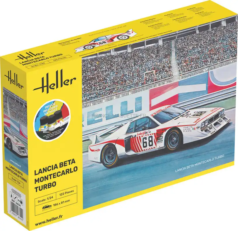 Starter Kit Lancia Beta Montecarlo Turbo 1/24 - Heller 56741 Certifié